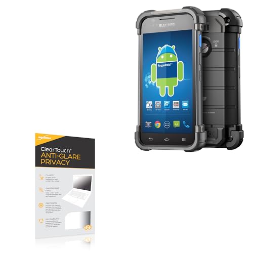 BoxWave Screen Protector Compatible With BlueBird BP30 - ClearTouch Anti-Glare Privacy (2-Pack), Privacy Screen Protector Flexible Film Anti-Glare