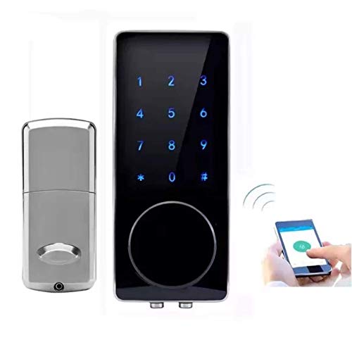 Black Friday - 50% OFF Enhanced Smart Door Lock, Electronic Door Lock with Touch Screen Keypad, Wi-Fi Deadbolt, Keyless, Combination, Keys, Auto Lock Alarm, Easy to Install, Battery Backup,Home/AirBnB/Apt/Hotels/Office