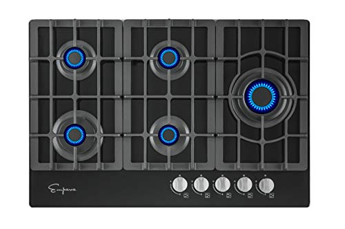 Empava 30 Inch Gas Stove Cooktop LPG/NG Convertible with 5 Italy SABAF Burners