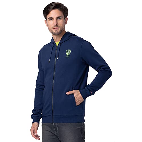 Image of Being Human Men's Solid Cotton Blend Long Sleeve Soft Hoody