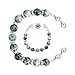 Oneress Green Spot Jasper Bracelet Fashionable 8mm Cat's Eye Jewelry for Women, Lobster Claw Adjustable Interchangeable Bracelet, Christmas Party Outfits for Lady, Tag Not Included YA5058