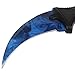 Andux Karambit Camping Hunting Tool with Cord ZD-01 (Smoke Blue)