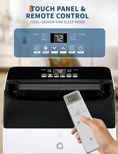 Image of Garvee 14,000 BTU AC Unit, 3-in-1 Portable Air Conditioner with Cooling, Dehumidifier & Fan for Rooms up to 750 sq.ft, Remote Control, Sleep Mode, Timer & Window Kit