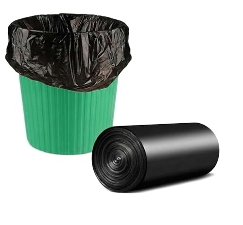 Image of Small Black Garbage Bags 17x19 Inch Trash Bags for Dry & Wet Waste, 30 Bags (1 Roll)
