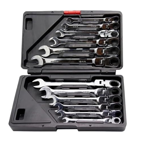 Set de 12 llaves de carraca con cabeza flexible y caja miniatura 1