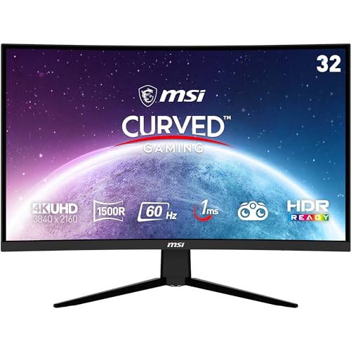 MSI ゲーミングモニター 165Hz 1500R Amazon.com: msi Optix G32C4W 32