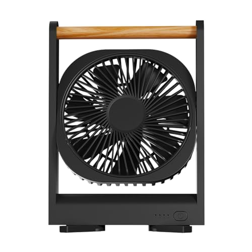 Small Fan, Rechargeable Pedestal Fan with Handle, 360° Adjustable Tilt, Low Noise Air Circulator...