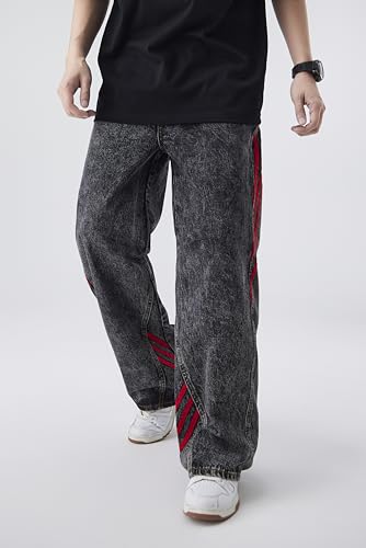 Men's Baggy Jeans Y2K Vintage Distressed Ripped Wide Leg Denim Pants Hip Hop Casual Loose Fit Streetwear Trousers2