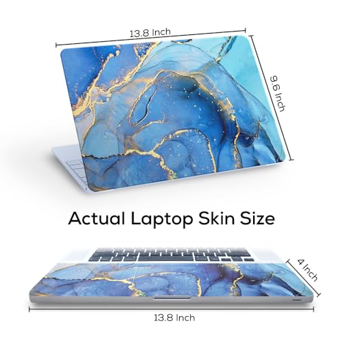Image of Marbel D6 Top+Wrist Pad Vinyl Laptop Skin /Sticker /Cover for 14 Inches Laptops Laminated-Removable-HD Quality Compatible for Hp-Dell-Sony-Lenovo-Asus etc.(13.8x9.6 Inches)