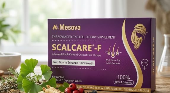 Scalcare-F Advanced Cyclical Hair Therapy Supplement Kit for Women | Hair Therapy Kit, Cyclical Formula, Advanced Care, For Women, Supplement Kit-image-48
