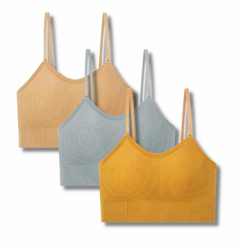 crusila Pack of 3 Girls Sports Bra for Women's | Push-Up Bra | Lightly Padded Wire-Free Bra | Comfortable and Stylish Bras | Perfect for Yoga, Gym-picture-16