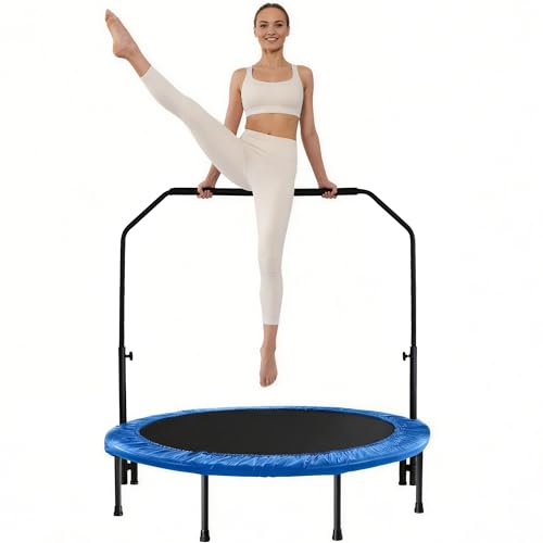 Fitvids 40' Trampoline – Fitness Rebounder with Adjustable Foam Handle, Quiet & Stable Exercise...