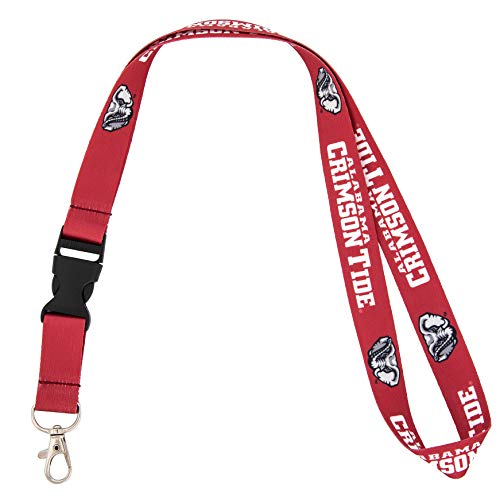 Desert Cactus University of Alabama Crimson Roll Tide Lanyard Car Keys ID Badge Holder Keychain Detachable Breakaway Snap Buckle (Red Crimson Tide)
