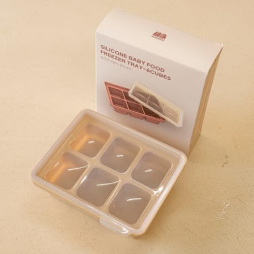 Cubetera de silicona con tapa para congelar, 6 cubos miniatura 1