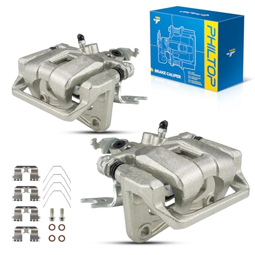 Image of PHILTOP 19B3358+19B3359 Rear Disc Brake Caliper Assembly Replacement For Acura TSX 2009 2010 2011 2012 2013 2014, Honda Accord 2008 2009 2010 2011 2012, Pair Set of 2 Rear Driver and Passenger Side