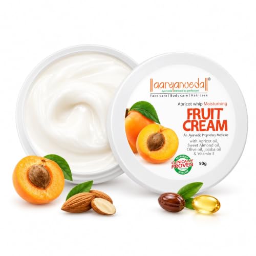 Image of Aryanveda Apricot Whip Moisturising Cream With Aloe vera, Apricot Oil & Almond Oil for Fine Line & Instant Moisturising for Men & Women 90 Gm