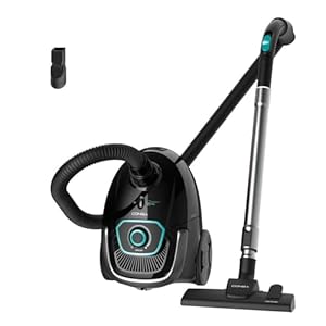 Cecotec Bodenstaubsauger mit 2, 5 L Beutel Conga Powerbag 2500 Compact Plus. 850 W, Hochleistungsfiltration, Teleskoprohr aus Metall, inklusive Zubehör für Möbel und Ecken, Schwarz