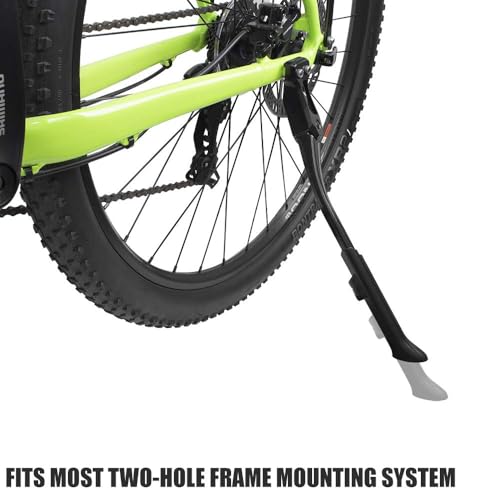 Image of BV Bike Kickstand - Mountain Bike Kick Stand for 24-29 inch Bicycles - Adjustable Length, Non-Slip Sole, Aluminum Alloy Material - Black Bicycle Kickstand