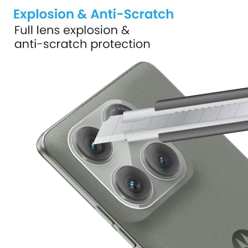 Image of ArmourPro Premium Camera Lens Protection Compatible with Motorola Edge 60 Pro (6.7 Inches) With Edge To Edge Full Camera Screen Coverage | Transparent, Pack of 1