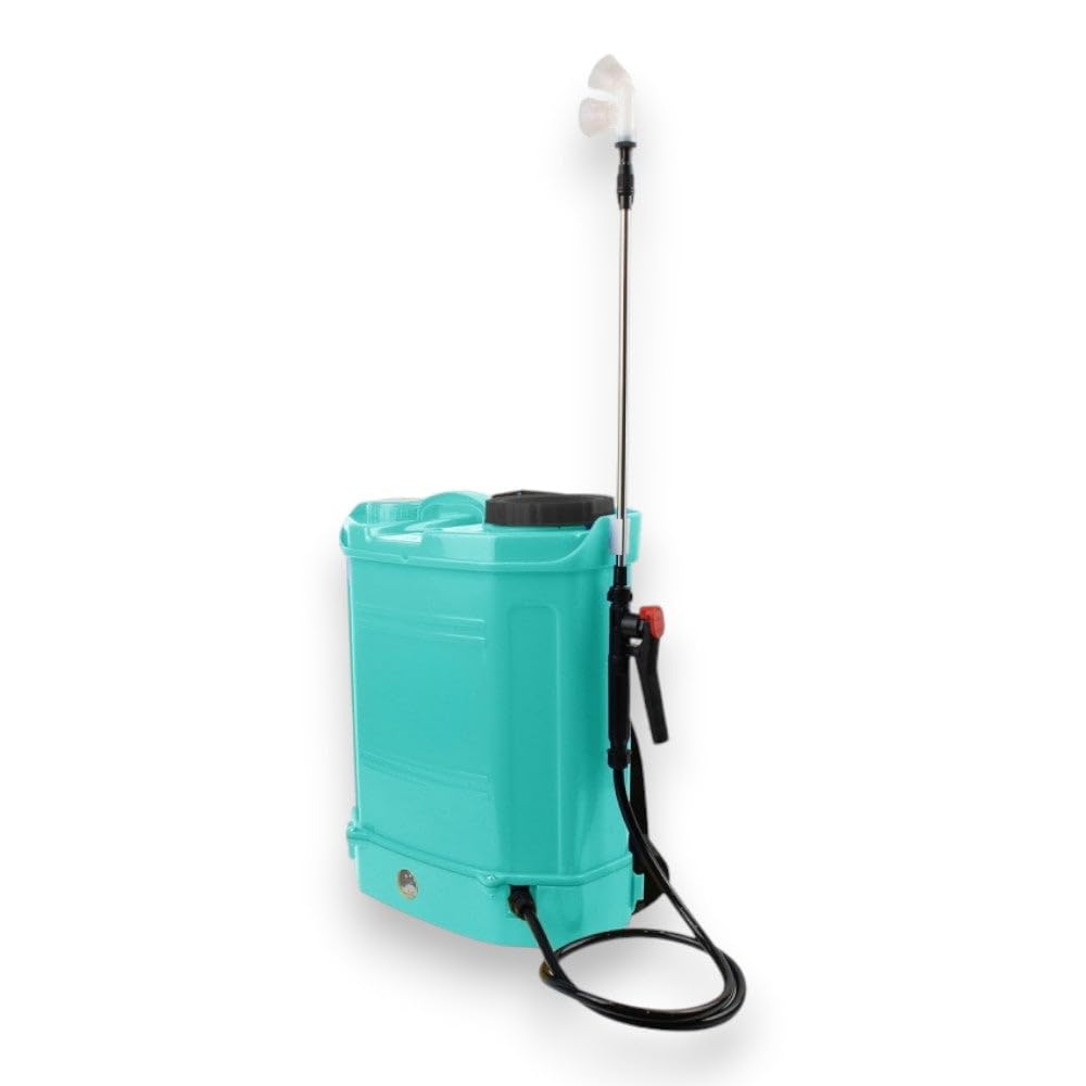 Pompa irroratrice atomizzatore a zaino con batteria 12v e lancia in acciaio e ottone 16 lt