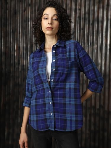 Image of HIGH Star Oversized Cotton Shirt for Women | Stylish Tops for Women | Comfortable and Trendy Casual Shirt