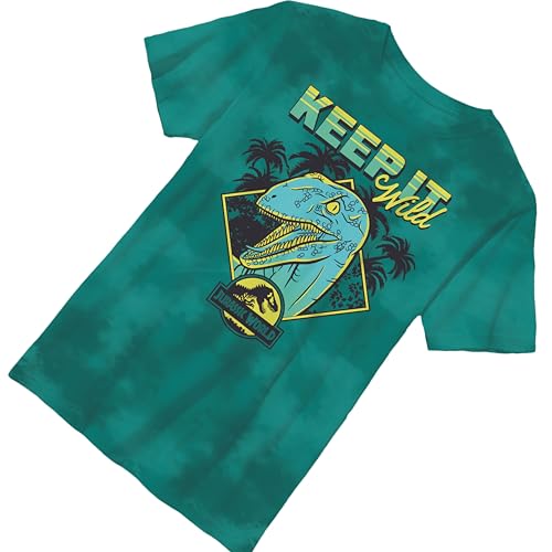 Jurassic Park Jurassic World Boys Short Sleeve Tyrannosaurus Rex Dinosaur T-Shirt, Boys Sizes 4-203