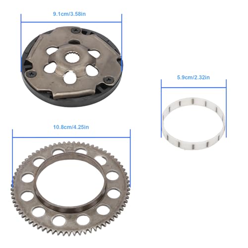 GNXfixt 13mm Anlasserfreilauf Starter für Y-ma-ha Aerox MBK Nitro REX Silverstreet Minarelli 2-Takt 50ccm Roller Anlasserset Freilauf + Gleitlager + Ritzel