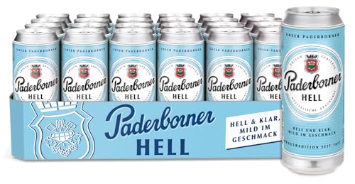 Paderborner Hell Bier mild süffiges Helles Dosenbier EINWEG (24 x 0.5 L Dose)