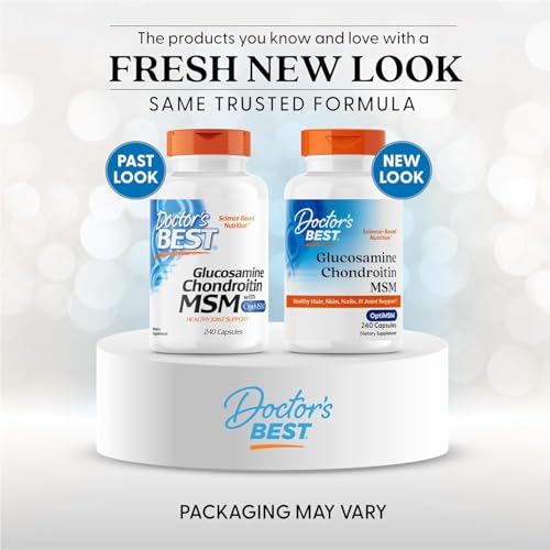 11 Best Joint Supplements for Knees: Expert-Tested Solutions for Adults Over 50 7 Doctor's BEST Glucosamine Chondroitin MSM - Joint Health Support Supplement for Women & Men, Nutritional Support for Joint Strength, Hair, Skin, & Nails, Gluten Free, Non GMO - 240 Capsules (2 Pack)