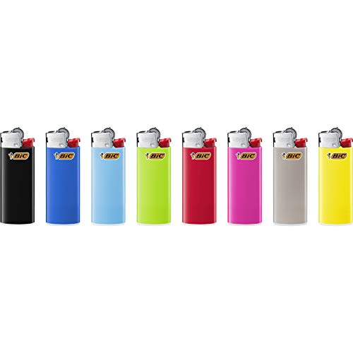 BIC J25 Long-Lasting Mini Lighters that lasts for up to 1 450 lights Assorted Colour Tray of 20
