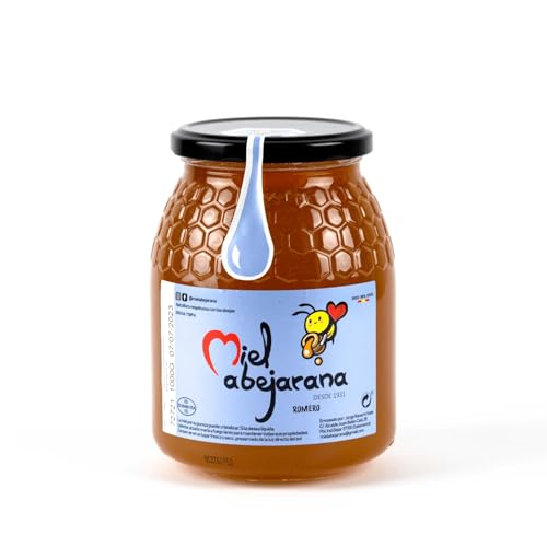 Miel Abejarana Miel Natural de Romero, 1 kg, Envase de Vidrio, Dulce y Aromática