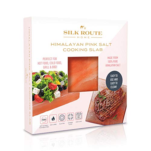 Silk Route Spice Company Himalaya Rosa Salzplatte zum Braten, Grillen, Anbraten, Aushärten oder Präsentieren - 21 cm x 21 cm x 4 cm Cover