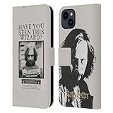 Head Case Designs Officially Licensed Harry Potter Sirius Black Poster Prisoner of Azkaban II Leather Wallet Case Compatible with Apple iPhone 15 Plus