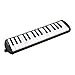 VBESTLIFE 32 Keys Melodica, Wind Instrument with Bendy Tube for Beginners, Portable Musical Education Instrument with Mouthpiece (Black)