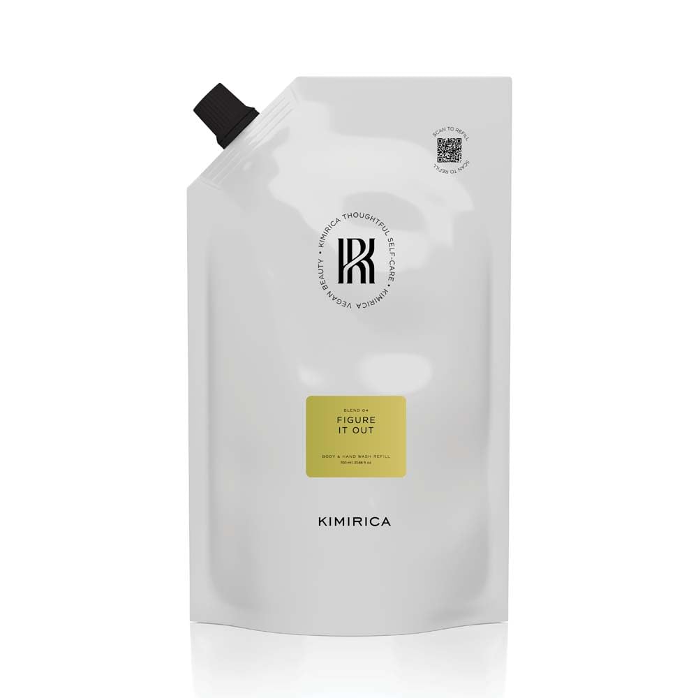 Kimirica Figure It Out Body and Hand Wash 700ml Spout Pouch | Hydrating & Nourishing Cleanser | With Fig, Cedarwood & Vitamin E-picture-13