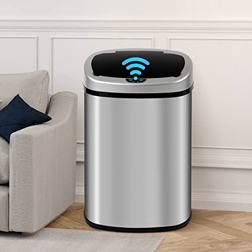 Bote de basura automático de acero inoxidable 50 L