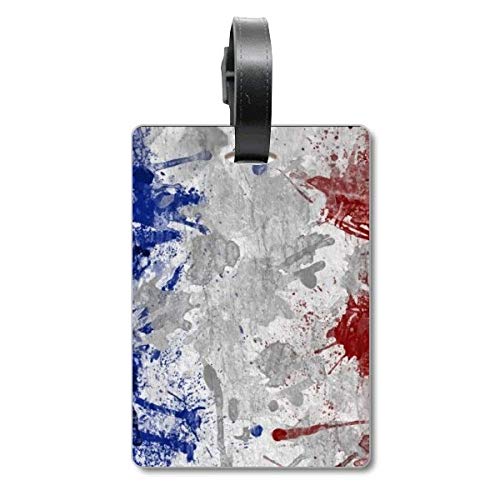 Étiquette de valise drapeau France en PVC pour bagage voyage