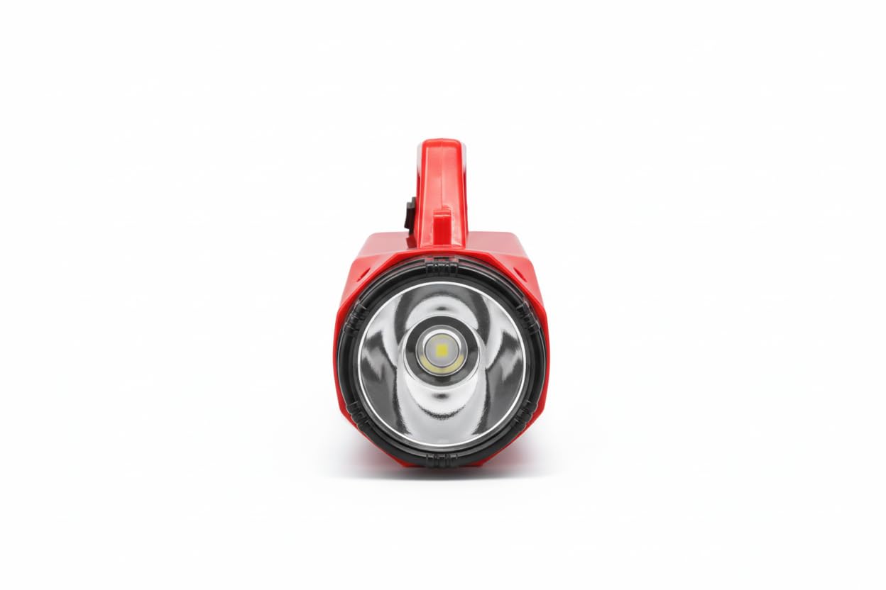 GOODWIN High-Performance Rechargeable LED Torch | Portable Emergency Flashlight with Side-Panel Light | Ideal for Farming, Security, Camping & Home Use (Mini Red)-image-12