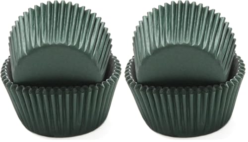 Image of Chef Craft Classic Cupcake Liners, 50 Count, Dark Green (Pack of 2)