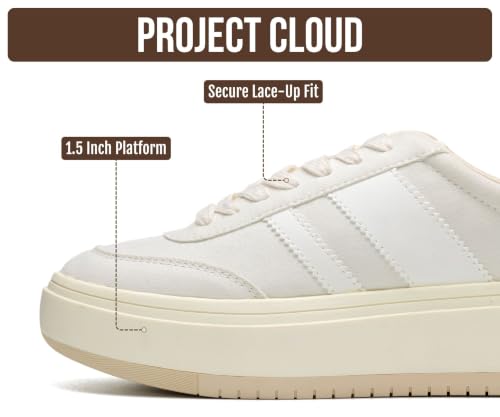 Image of Project Cloud Platform Sneakers for Women - Lightweight Memory Foam Insole Womens Sneakers - Non-Slip Fashion Sneakers for Women Footwear - Women's Fashion Platform Shoes (Nita)