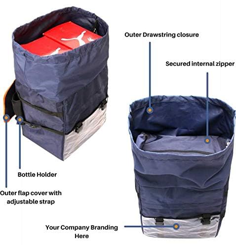 SSBC Heavy Duty Large Delivery Bag | E-Kart & Food Delivery Bag | Professional Logistics Courier Delivery Backpack I 128Litre Capacity Waterproof,26 * 13 * 16Inches with up to 40 kg Load Capacity 4