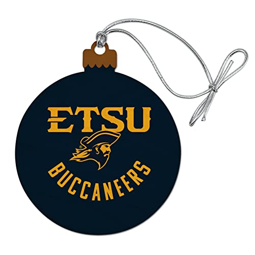 GRAPHICS & MORE ETSU Buccaneers Wood Christmas Tree Holiday Ornament