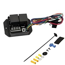 Digital Radiator Fans Controller Switch Kit,12V and 24V, Adjustable Temperature Range Digital Electric Thermatic Dual Electric Fan Switch Kit Part #0444