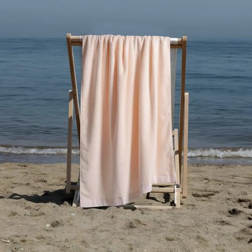 Image of Spread Spain Bamboo Towels for Bath, Towels for Bath Large Size, Bamboo Bath Towel High Absorbent & Soft, 360 GSM, 1 Piece Bath Towel for Men /Women, 70 cms x 150 cms - Peach