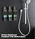 Luxspire Shampoo- und Conditioner-Spender, bohrerloser Wand-Duschseifenspender mit 3 Kammern und wasserfesten Etiketten, einfacher Seifenspender für Bad, Hotel und Küche, Schwarz