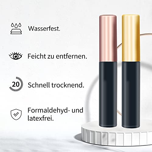 Magnet Eyeliner (2 Stück), Magnetischer Eyeliner für Wimpern, Magnetischer Wimpernkleber, Magnetisch Falscher Wimpern-Eyeliner, Schnell Trocknender Präzisions-Eyeliner, Schwarzer Wasserfester
