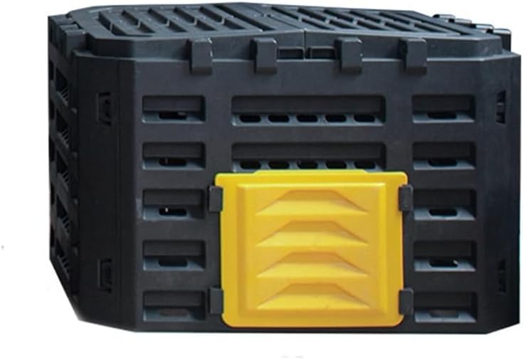 Gilubfckin Stackable Outdoor Compost Bin, 180L Yellow