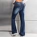 Girls 3D Bow Stretchy Flare Jeans - Casual Elastic High Waisted Bell Bottom Denim Pants for 6-13 Years with Pockets