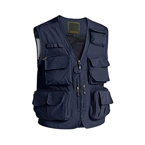 MAGCOMSEN Jagdweste Herren Leicht Sommer Weste Fischen Bergtour Weste Atmungsaktiv Outdoorweste Herren Freizeit Jacke Ärmellos Wandern Weste Trekking Cover