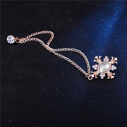 Image of 2PCS Long Chain Brooch Crystal Tassel Brooch Pin Gem Brooch Fashion Scarf Tie Pins for Women Men Wedding